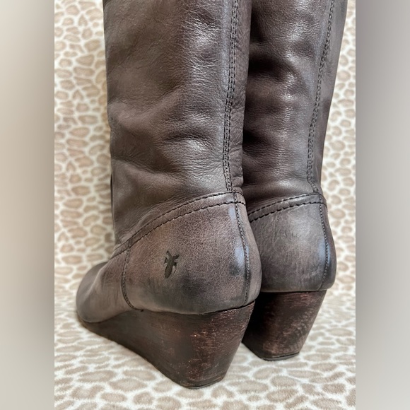 Frye Missy Tall Wedge Boot Size 8.5M - Picture 8 of 14